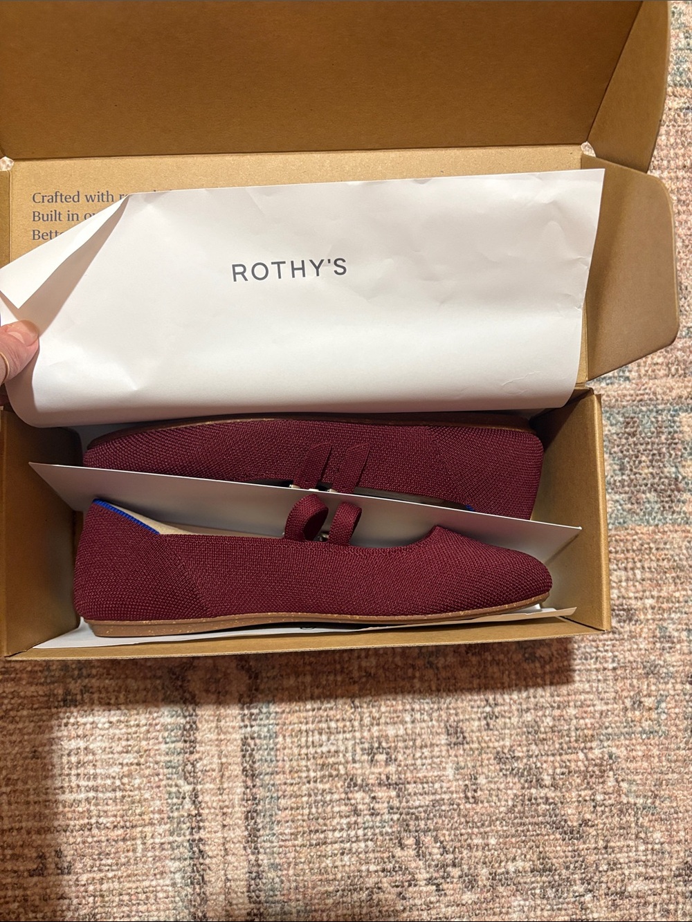 Rothy’s the double buckle Mary Jane in Cabernet - Picture 10 of 10